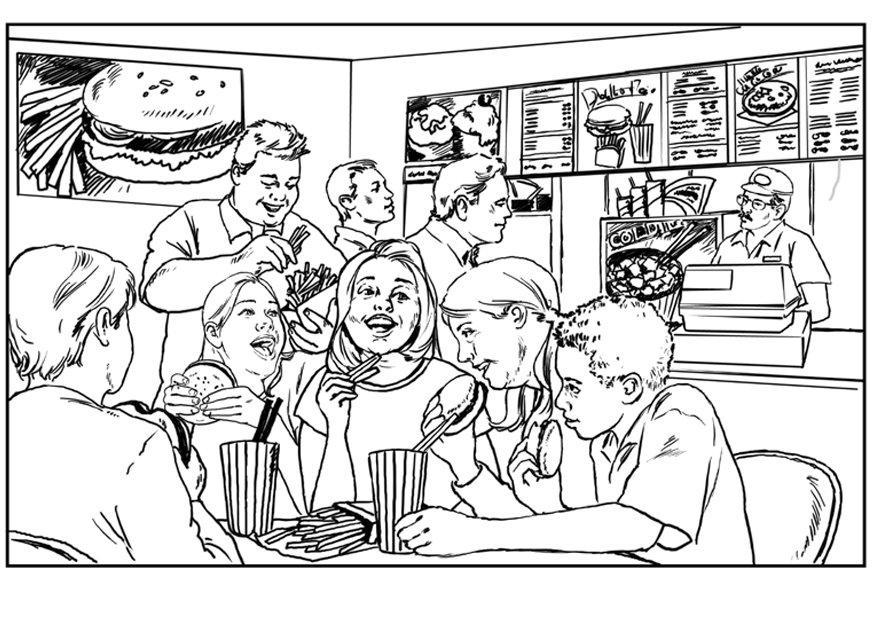 Dibujo para colorear Vida saludable - comida rápida - Dibujos Para Imprimir  Gratis - Img 7524