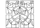 vidrio con dibujo de flores