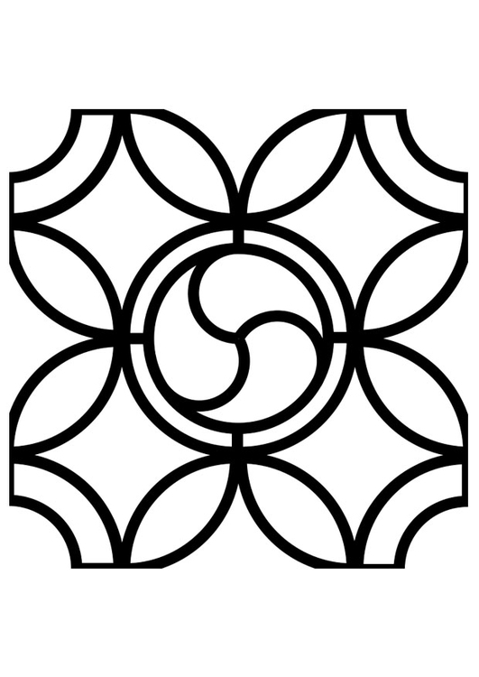 Dibujo para colorear vidrio templado