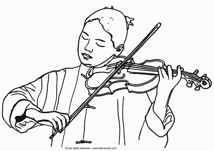 Dibujo para colorear Violinista