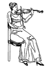 Dibujo para colorear Violinista