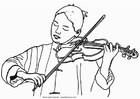 Dibujo para colorear Violinista