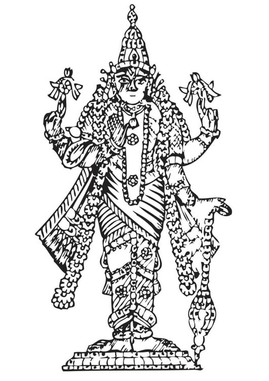 Dibujo para colorear Vishnu