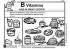 Dibujos para colorear vitamina B en nuestra alimentación