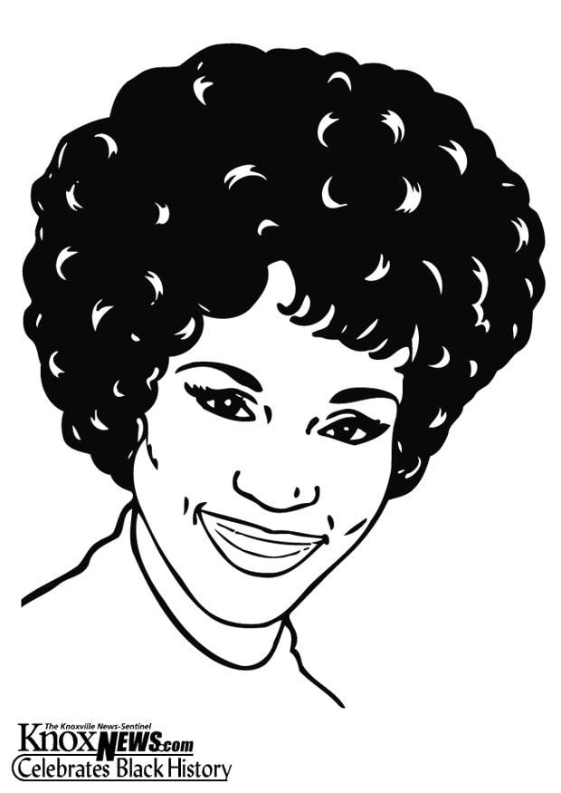 Dibujo para colorear Whitney Houston