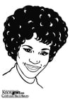 Dibujos para colorear Whitney Houston