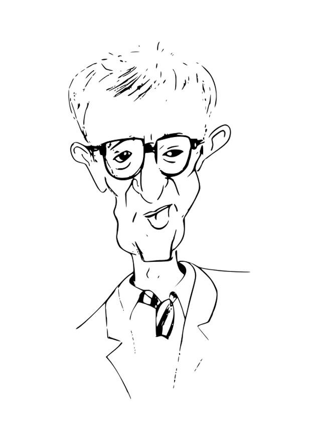 Dibujo para colorear Woody Allen