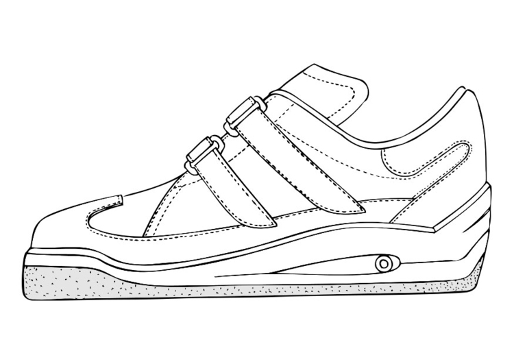 Dibujo para colorear zapatilla deportiva - Dibujos Para Imprimir Gratis -  Img 28399