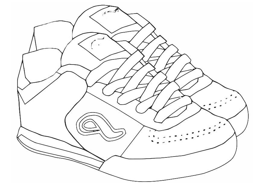 Dibujo para colorear zapatillas de deporte