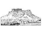 Dibujo para colorear acrÃ³polis