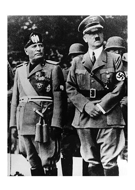 Adolf Hitler y Mussolini