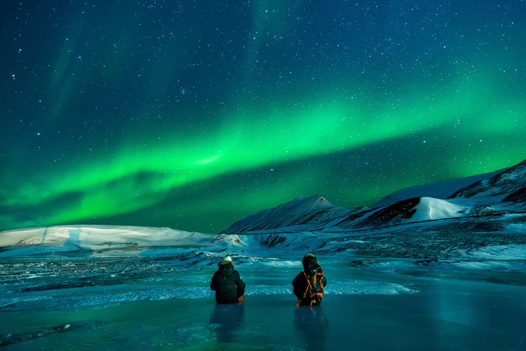 Foto aurora boreal