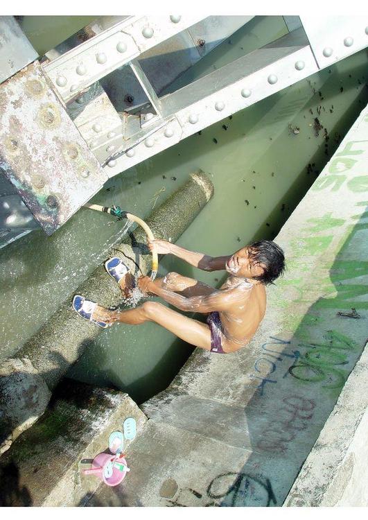 Barrio marginal en Jakarta