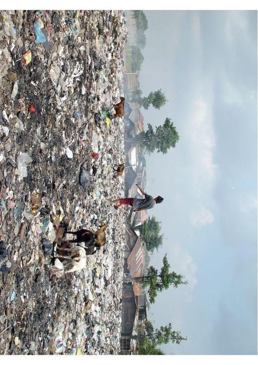 Barrio marginal en Jakarta