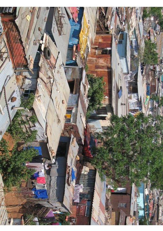 Barrio marginal en Soweto, SudÃ¡frica