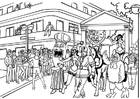 Dibujo para colorear carnaval
