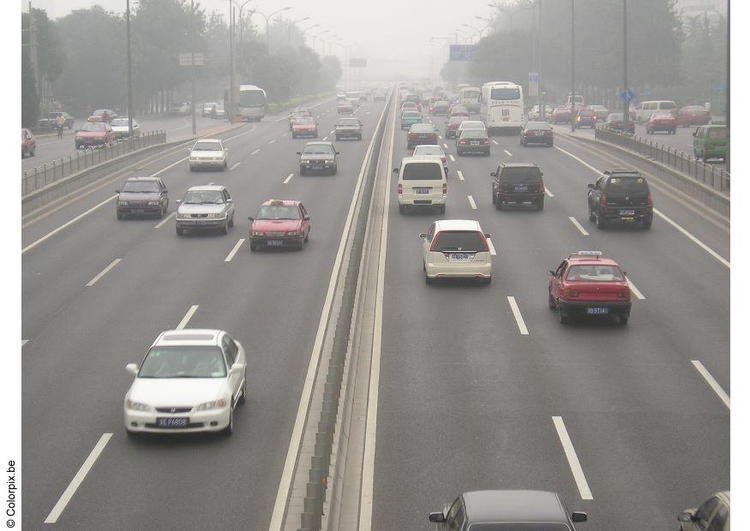Foto Carretera con poluciÃ³n, PekÃ­n