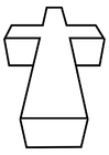 Dibujo para colorear cruz