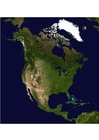 Foto de satélite de América del Norte