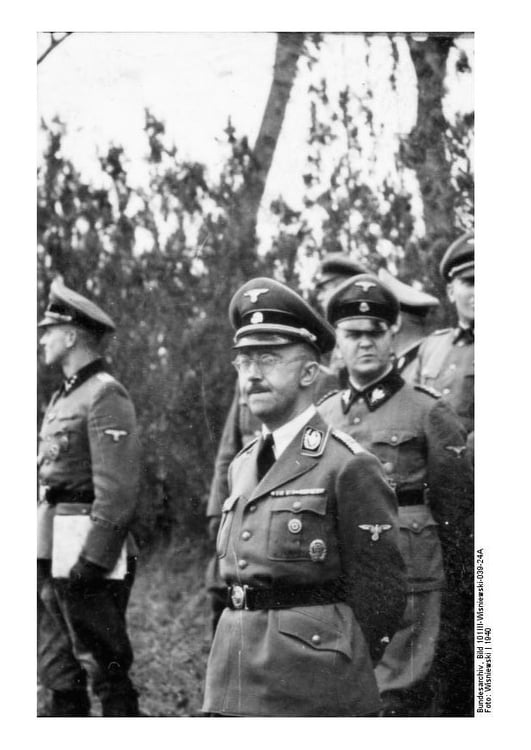 Foto Francia, Himmler con oficiales de las waffen-ss