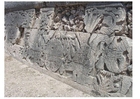 Fresco en el muro de estadio en Chichen Itza (juego de pelota)