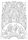 Dibujo para colorear fuego