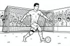 Dibujo para colorear futbolista