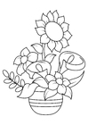 Dibujo para colorear girasol