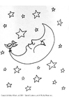 Dibujo para colorear luna