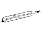 Dibujo para colorear termómetro