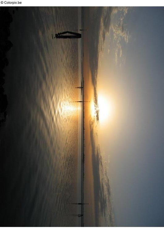 Venecia en la puesta de sol