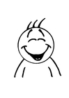 Dibujo para colorear contento