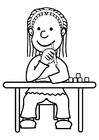 Dibujo para colorear alumno