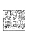 Dibujo para colorear amigos