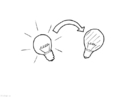 Dibujo para colorear apagar la luz - ahorro de energÃ­a