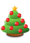 árbol de navidad con bolas de navidad