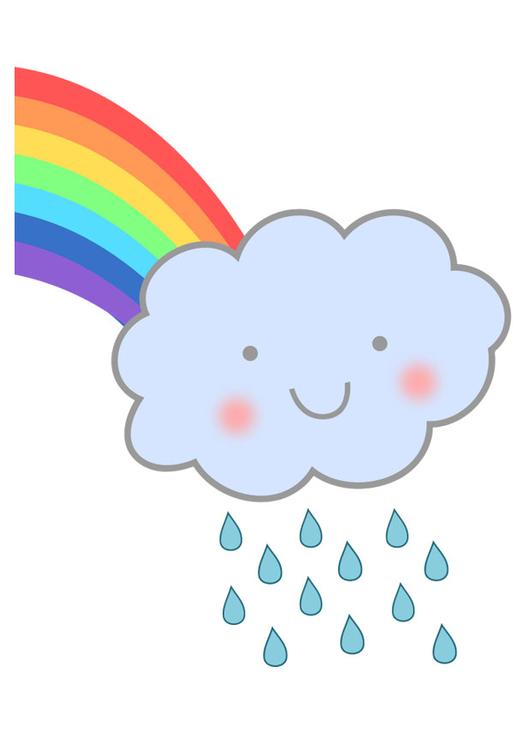arcoiris con lluvia 