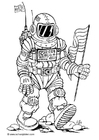Dibujo para colorear astronauta
