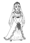 Dibujo para colorear boda