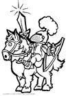 Dibujo para colorear caballero