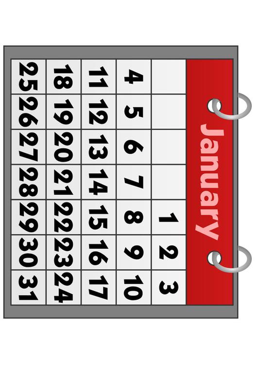 calendario - enero