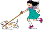 Imagen caminar con el perro