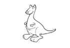 Dibujo para colorear canguro