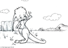 Dibujo para colorear canguro