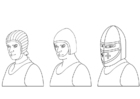 Dibujo para colorear cascos