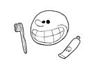Dibujo para colorear cepillarse los dientes