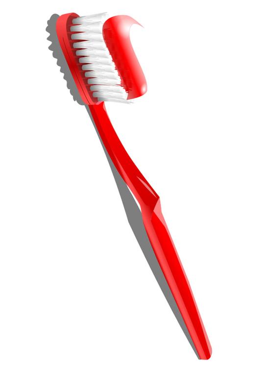 cepillo de dientes con pasta de dientes