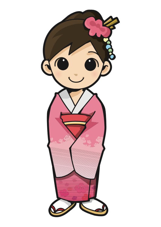 Imagen chica en kimono