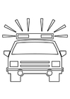 Dibujo para colorear coche de policÃ­a