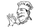 Dibujo para colorear cocinero